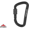 Stubai Off-Set D Mini-Karabiner - Screwgate - Black