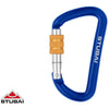 Stubai Off-Set D Mini-Karabiner - Screwgate - Blue