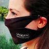 Woman wearing face mask.